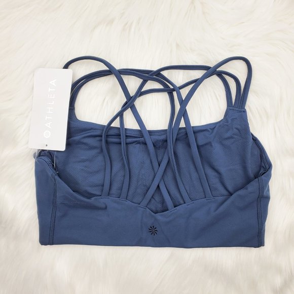 NWT Athleta Medium Blue Hyper Focused Sports Bra - Picture 5 of 7
